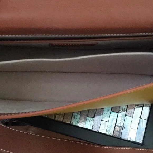 Strathberry Tricolor Crescent Colorblock Leather Shoulder Bag - Picture 9 of 16